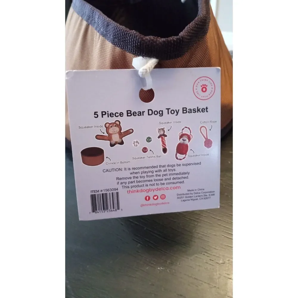 NWT Mini Think Dog‎ Toy Basket
